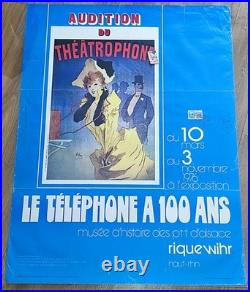 Affiche Vintage Riquewihr (1976) Centenaire Téléphone / Théâtrophone 60x80cm