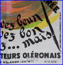 Affiche Viticulteurs oléronnais St Pierre d'Oléron La Rochelle 33x50cm 1648