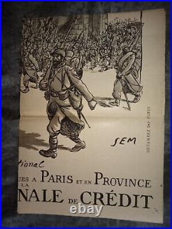 Affiche WW1 Pour le Triomphe souscrivez à l'Emprunt National SEM 1918