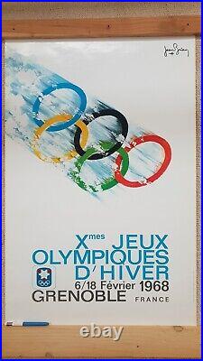 Affiche Xe Jeux Olympiques d'hiver Grenoble 1968, Jean Brian