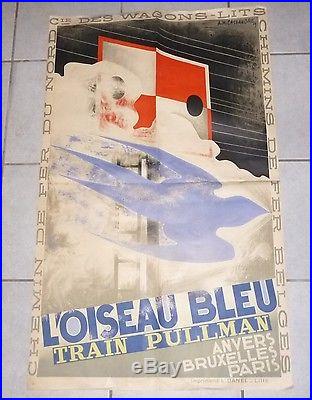 Affiche acienne Chemin de Fer du Nord de A. M Cassandre 1929 imp L danel Lille