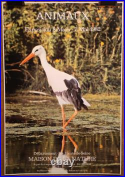 Affiche ancienne 1982 Exposition Animaux à Boulogne /RS555