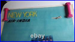 Affiche ancienne AIR INDIA NEW YORK original poster