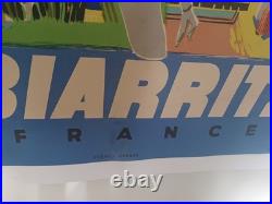 Affiche ancienne BIARRITZ par Eric