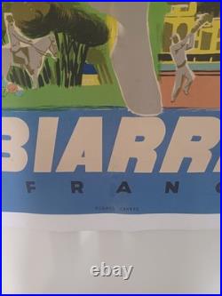 Affiche ancienne BIARRITZ par Eric