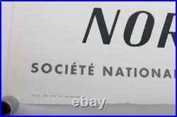 Affiche ancienne Chemins de fer français NORMANDIE SNCF René GENIS