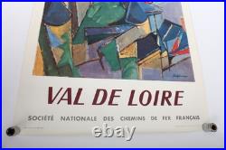 Affiche ancienne Chemins de fer français VAL DE LOIRE SNCF J. DESPIERRE