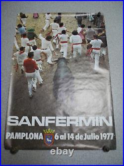 Affiche ancienne Corrida 1977 old bullfight poster cartel antiguo plakat pub 70s