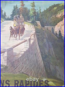 Affiche ancienne Engadine Suisse Hugo D'Alesi