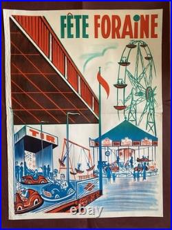 Affiche ancienne Fête Foraine