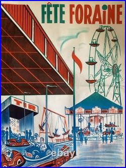 Affiche ancienne Fête Foraine