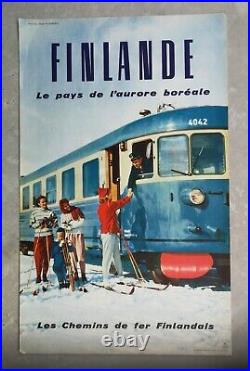Affiche ancienne Finlande années 50