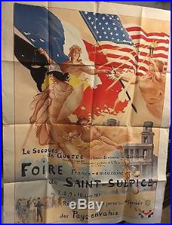 Affiche ancienne Foire De St Sulpice 1917