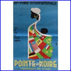 Affiche ancienne Foire internationale République Congo par Cazes