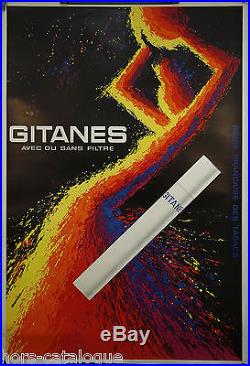 Affiche ancienne Gitanes par Auriac cigarettes tabac gitane danseuse