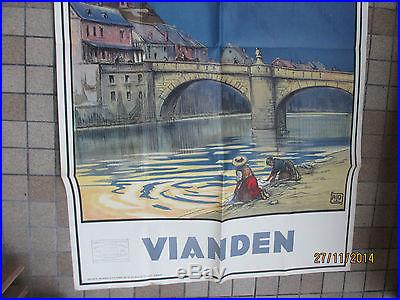 Affiche ancienne Grand Duché de Luxembourg Vianden