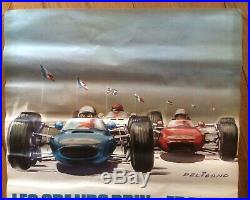 Affiche ancienne Grands Prix de France Le Mans par Beligond