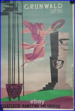 Affiche ancienne Gronowski, Tadeusz (1894-1990) Grunwald Lipiec Original. Poland