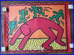 Affiche ancienne KEITH HARING lmt art group 1982 60 X 80