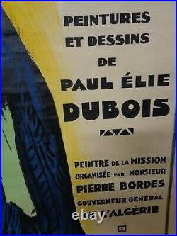 Affiche ancienne LE HOGGAR PAUL ELIE DUBOIS ALGERIE 1928