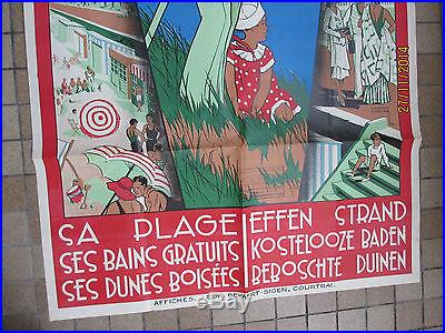Affiche ancienne La Panne Belgique / Constant Nortier