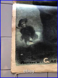Affiche ancienne La glu Théâtre de l'opéra de Nice circa 1900/10