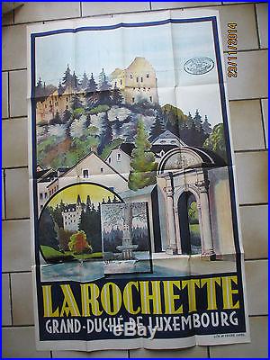Affiche ancienne Larochette Grand Duché de Luxembourg
