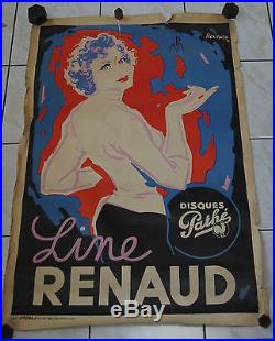 Affiche ancienne Line Renaud