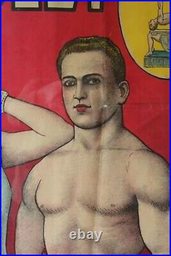 Affiche ancienne, Louis Galice, Les 3 Misley, acrobates, avec cadre