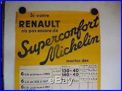 Affiche ancienne Michelin bibendum ancien Renault mona prima viva quatre