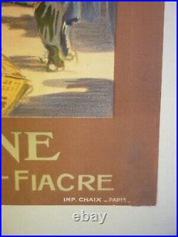 Affiche ancienne Originale Alo chemin de fer Bretagne le Faouët entoilée 1924