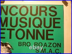 Affiche ancienne Originale Bretagne musique par Charly 1988 Saint Malo BD