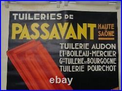 Affiche ancienne PASSAVANT LA ROCHERE HAUTE SAONE TUILERIE PAUL DOLL