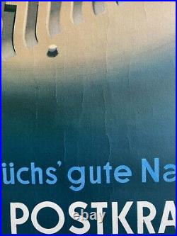 Affiche ancienne Postkraftwagen Austria