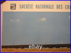 Affiche ancienne SNCF Bretagne Quiberon 1962