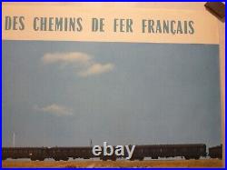 Affiche ancienne SNCF Bretagne Quiberon 1962