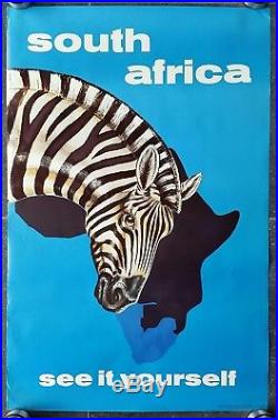 Affiche ancienne South Africa see it yourself