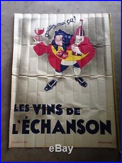 Affiche ancienne VINS DE L'ÉCHANSON 1932 Artis Vin French Whine vintage poster