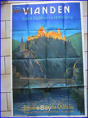 Affiche ancienne Vianden WILHELMY CARL Grand Duché du Luxembourg
