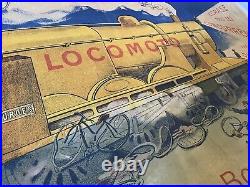 Affiche ancienne/affiche/Locomotive/Velo/Garage/Bourges