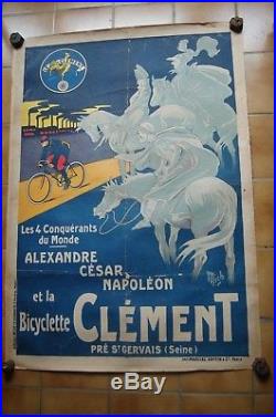 Affiche ancienne bicyclette clément MICH