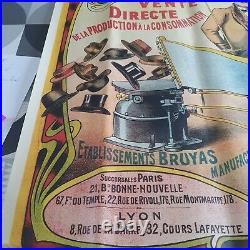 Affiche ancienne chapellerie d orleans