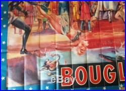 Affiche ancienne de cirque BOUGLIONE, La perle du BENGALE, 150x220 cm