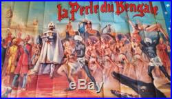 Affiche ancienne de cirque BOUGLIONE, La perle du BENGALE, 150x220 cm