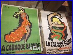 Affiche ancienne la Caraque Blonde Marseille Fond Blanc