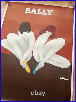 Affiche ancienne originale BALLY LOTUS 1978 VILLEMOT