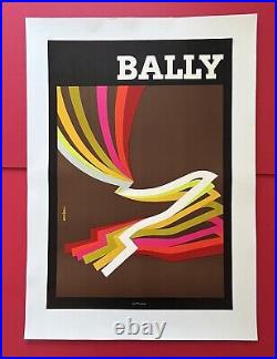 Affiche ancienne originale Bally homme 1981 AURIAC