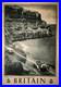 Affiche ancienne originale Britain North Wales vers 1950 entoilée