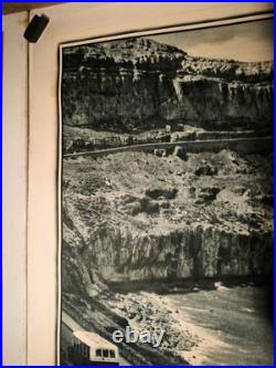 Affiche ancienne originale Britain North Wales vers 1950 entoilée