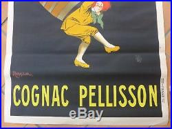 Affiche ancienne originale COGNAC PELLISSON par CAPPIELO 80 X 120 cm